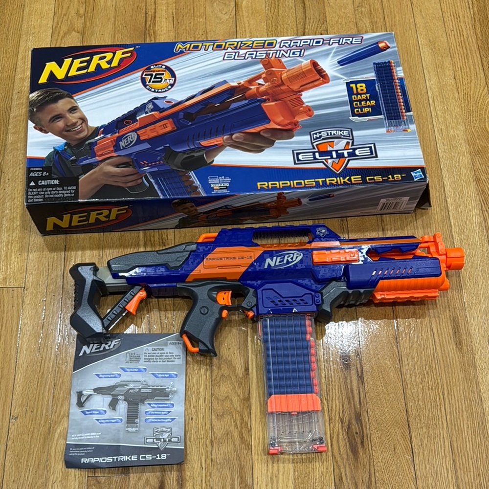 NERF N-Strike Elite Rapidstrike CS-18 Blaster -Gently played